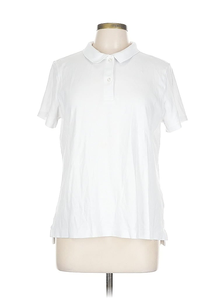 Click to view more detailed imagery on our partner's website Pre-owned Lands' End Short Sleeve Polo Shirt In White