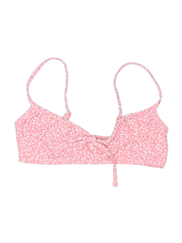 Pre-owned Paris Atelier & Other Stories Swimsuit Top Pink Hearts Pattern Swimwear