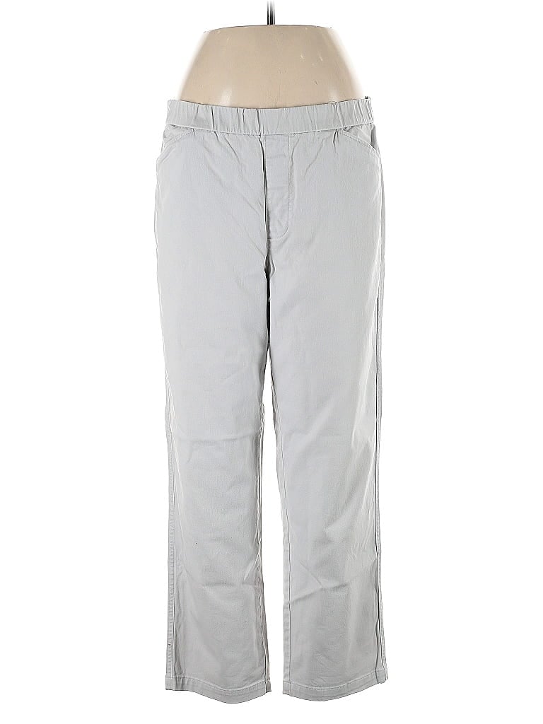 Pre-owned Lands' End Casual Pants In Gray