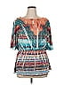 Bacci Print Teal Casual Dress Size XL - photo 1