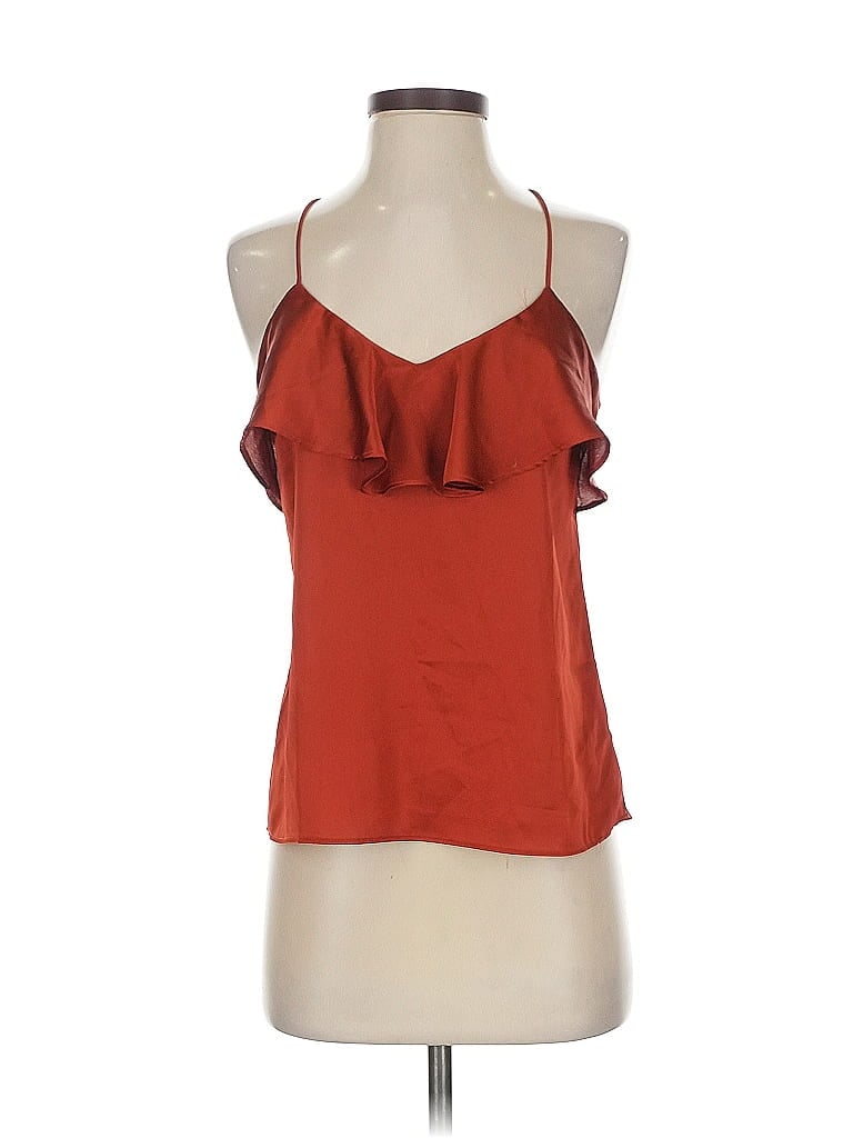 Pre-owned Harlyn Sleeveless Blouse In Burgundy