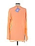 Koza 100% Silk Orange Long Sleeve Silk Top Size S - photo 2