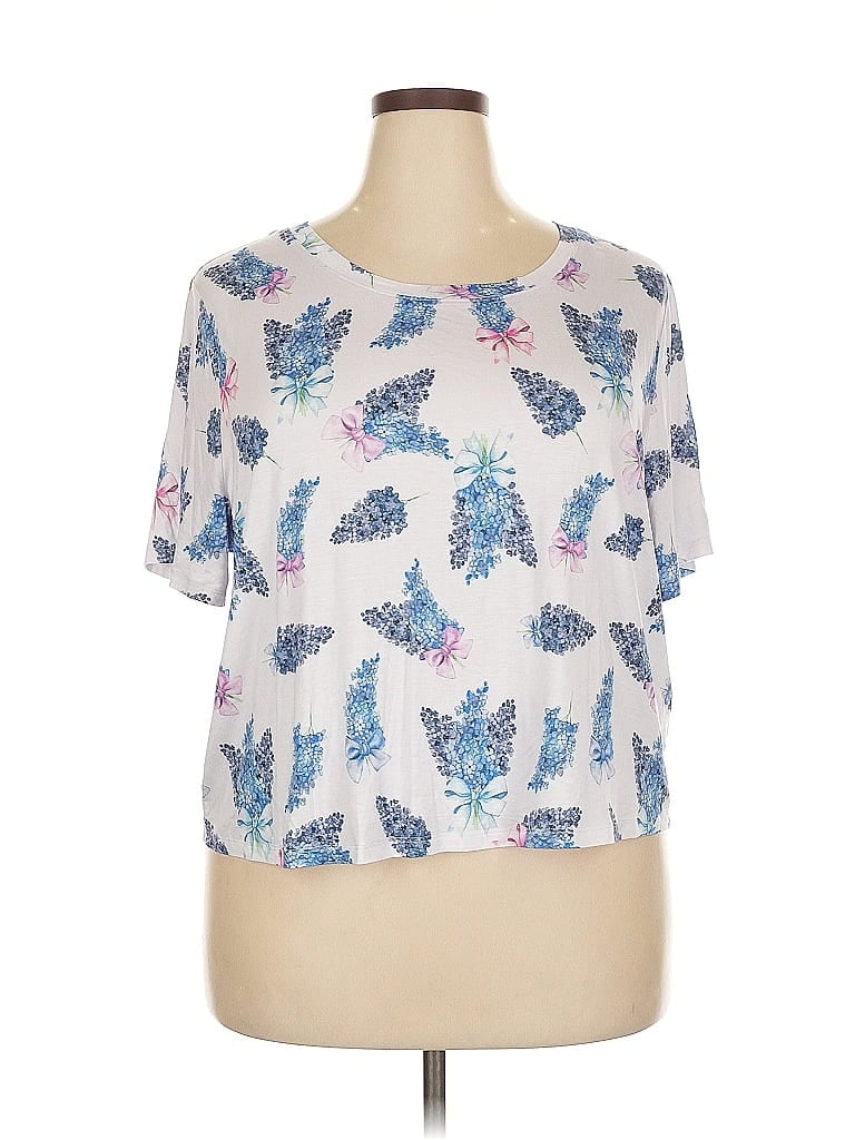 Pre-owned Posh Peanut Short Sleeve Top Blue Boatneck Tops