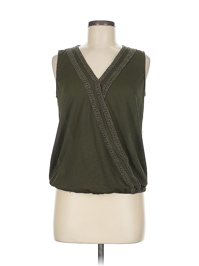 Pre-owned 7th Avenue Design Studio New York & Company Sleeveless Blouse In Green