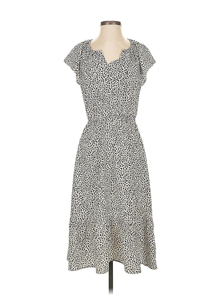 Pre-owned Ann Taylor Loft Outlet Casual Dress In Gray