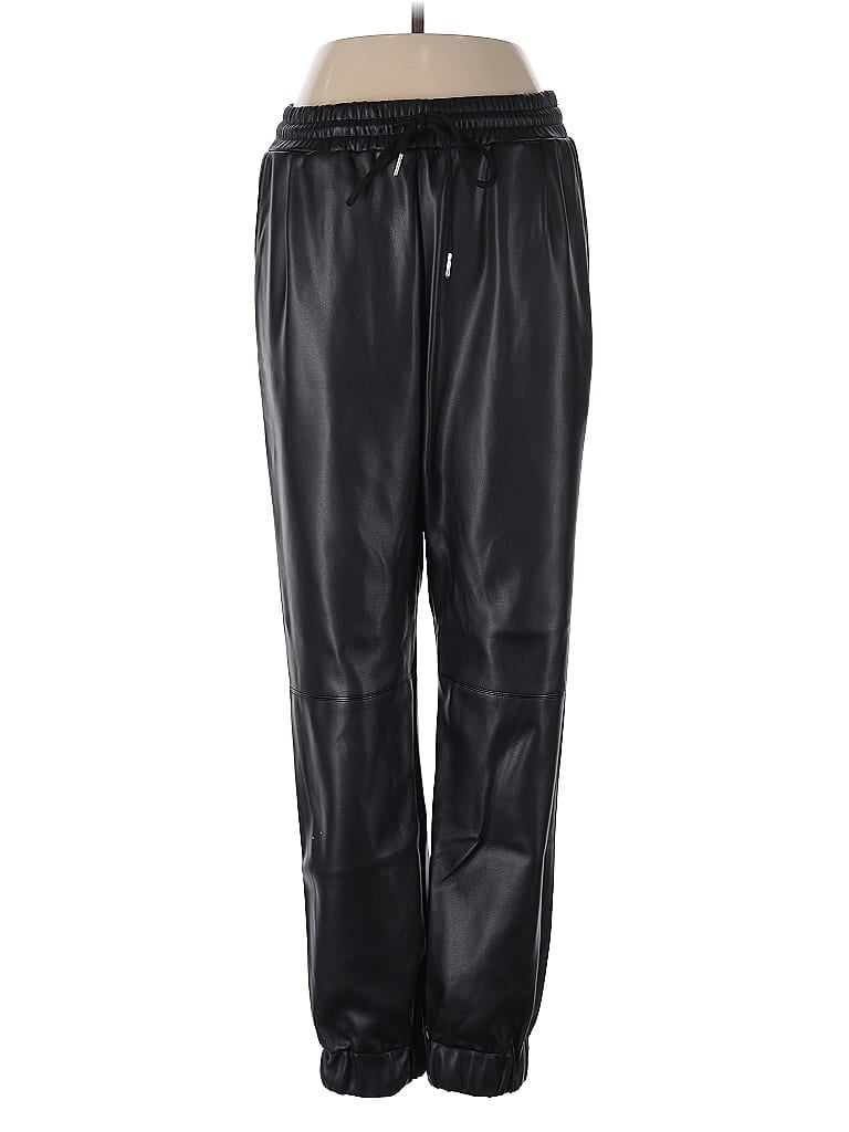 AARON & AMBER Pre-owned Faux Leather Pants In Black