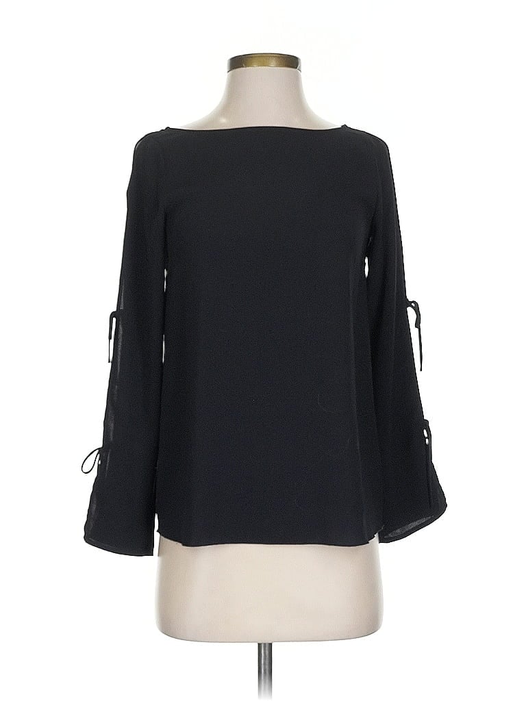Pre-owned Wilfred Long Sleeve Blouse In Black