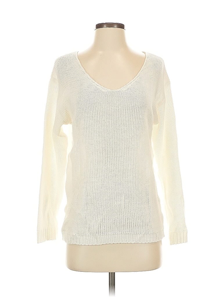 Pre-owned Unbranded Pullover Sweater In White