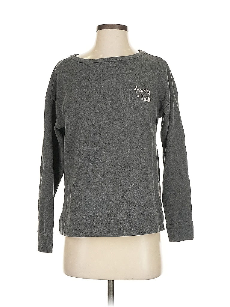 Pre-owned Ann Taylor Loft Sweatshirt In Gray