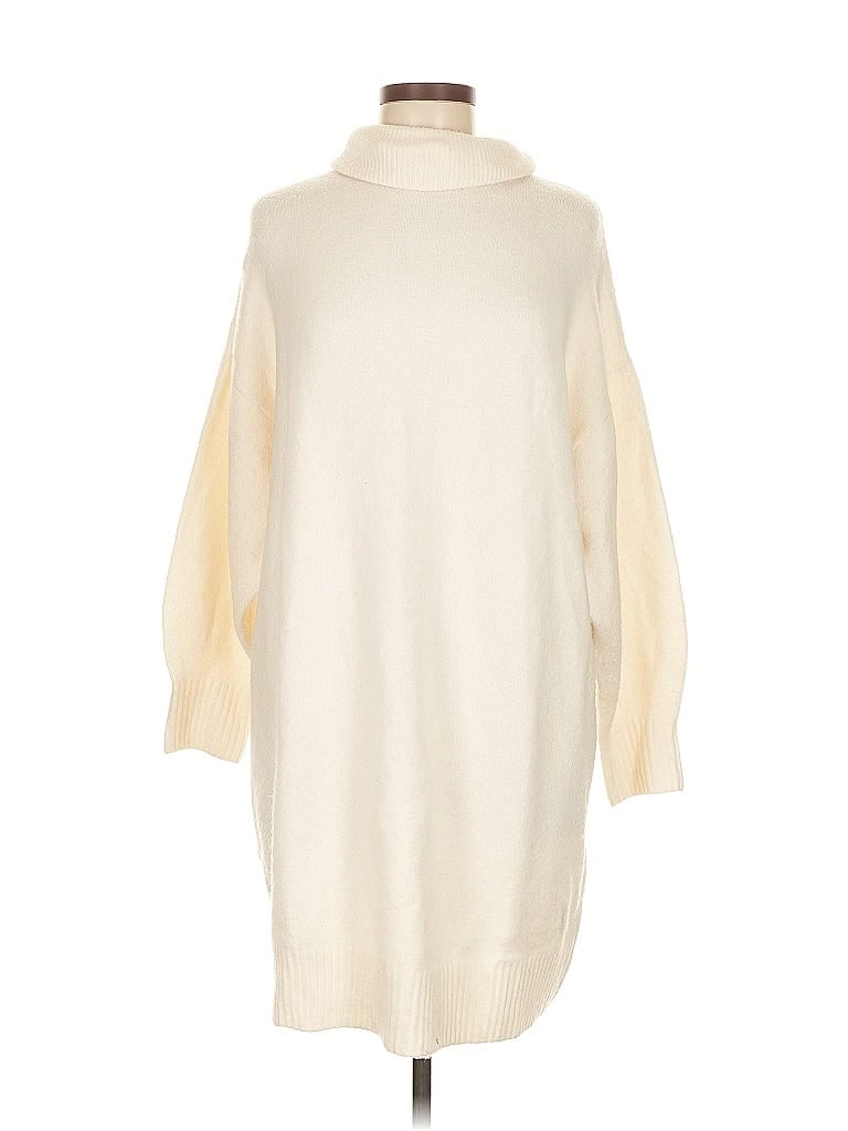 Pre-owned Mng Turtleneck Sweater In White