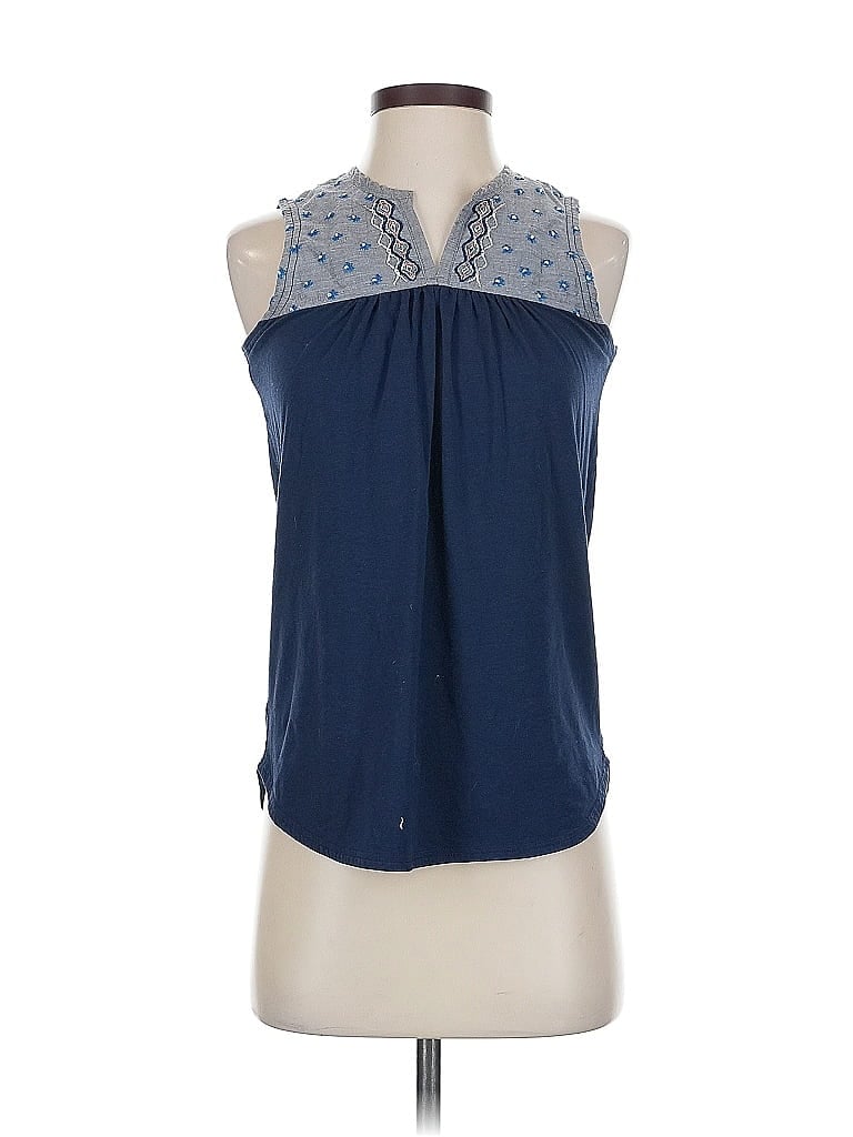 Pre-owned Assorted Brands Sleeveless Blouse In Blue
