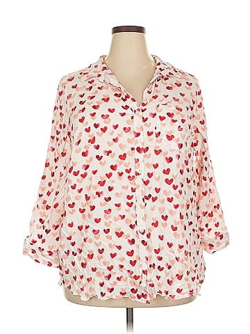Velvet Heart 3/4 Sleeve Button-Down Shirt (view 1)