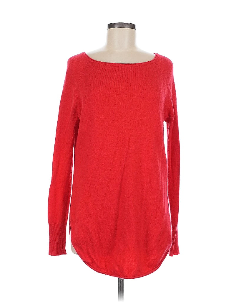 Pre-owned Halogen Wool Pullover Sweater In Red