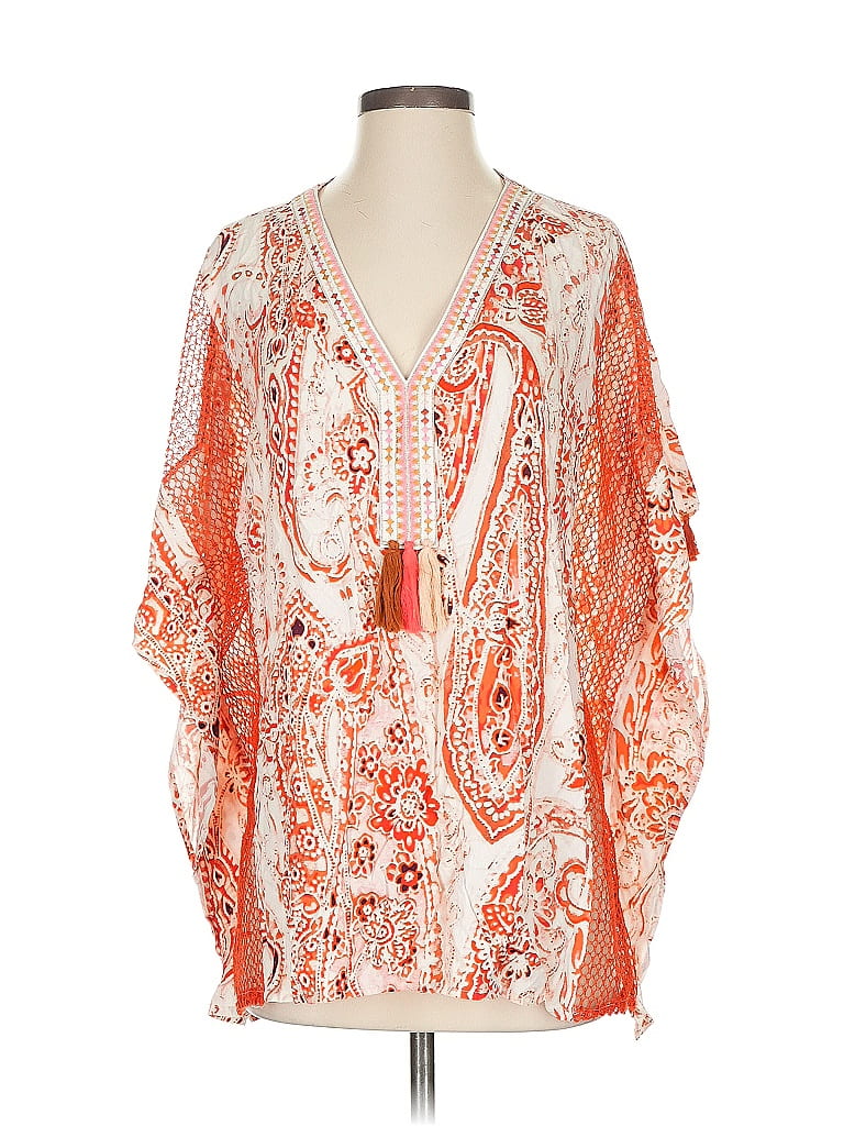 Click to view more detailed imagery on our partner's website Pre-owned Chico's Kimono In Orange