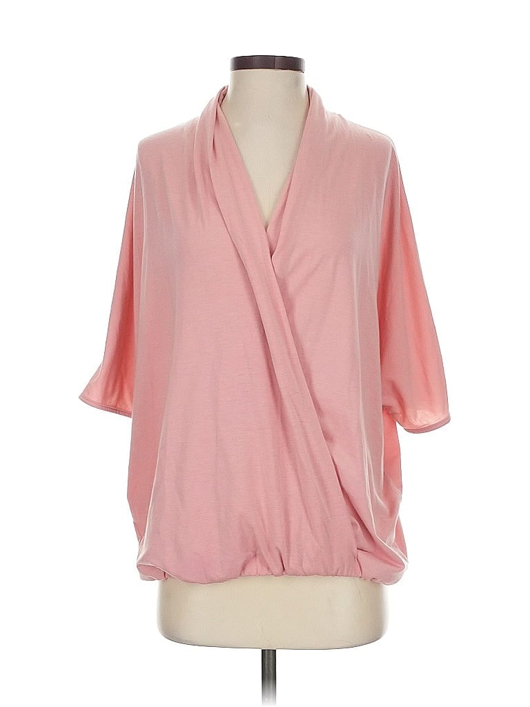 Pre-owned H By Halston 3/4 Sleeve Blouse In Pink