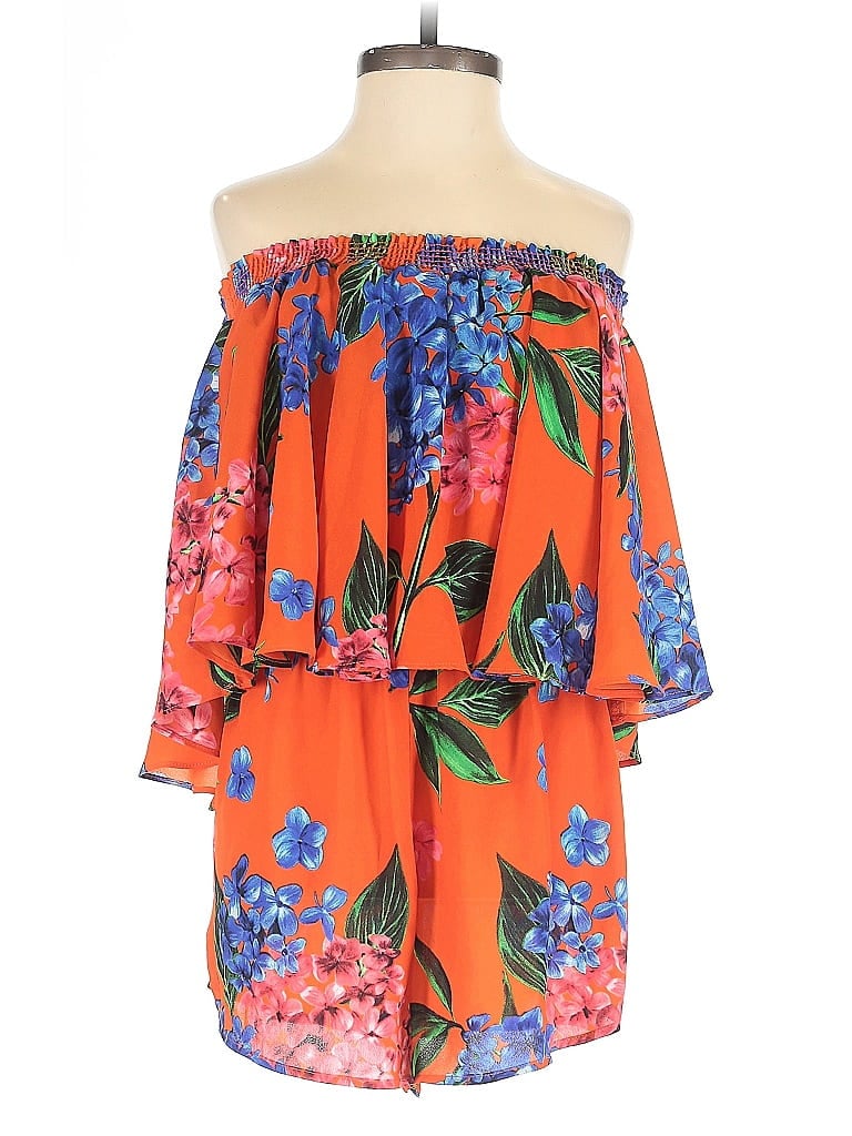 Pre-owned Show Me Your Mumu Romper In Orange