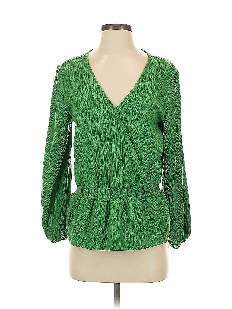 Pre-owned Vince Camuto 3/4 Sleeve Blouse In Green