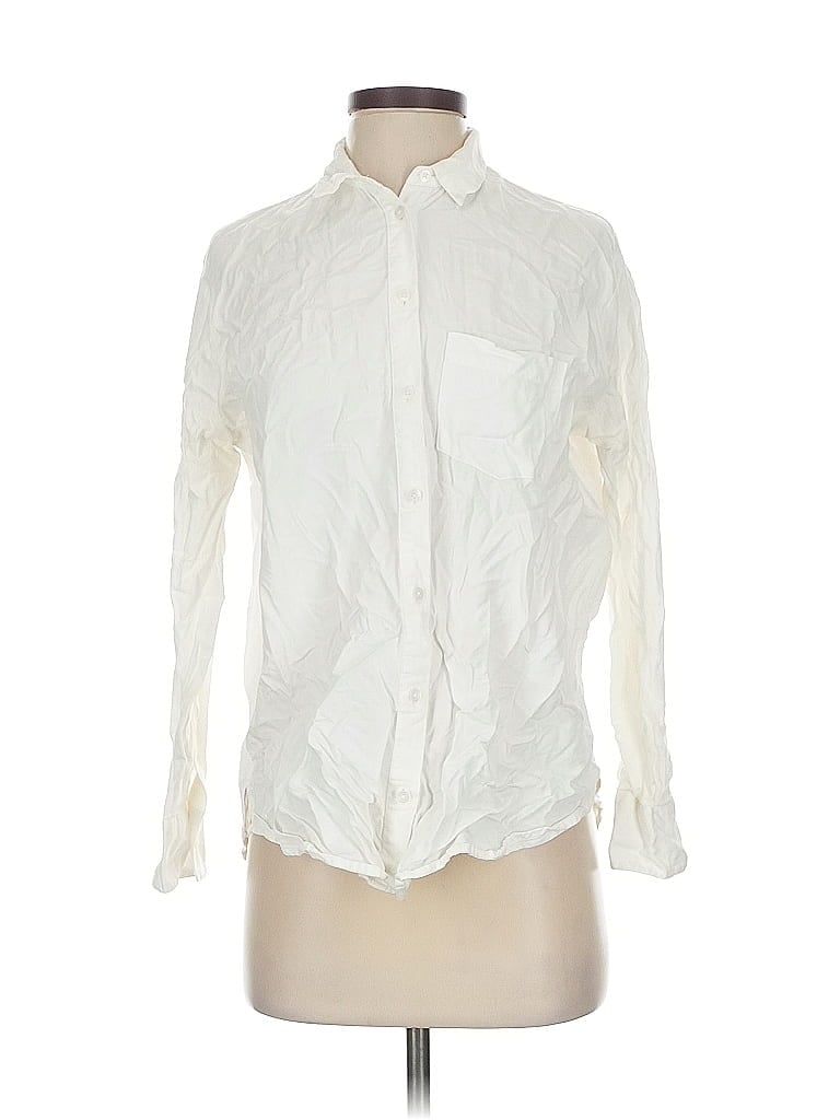 Click to view more detailed imagery on our partner's website Pre-owned Madewell Long Sleeve Blouse In White