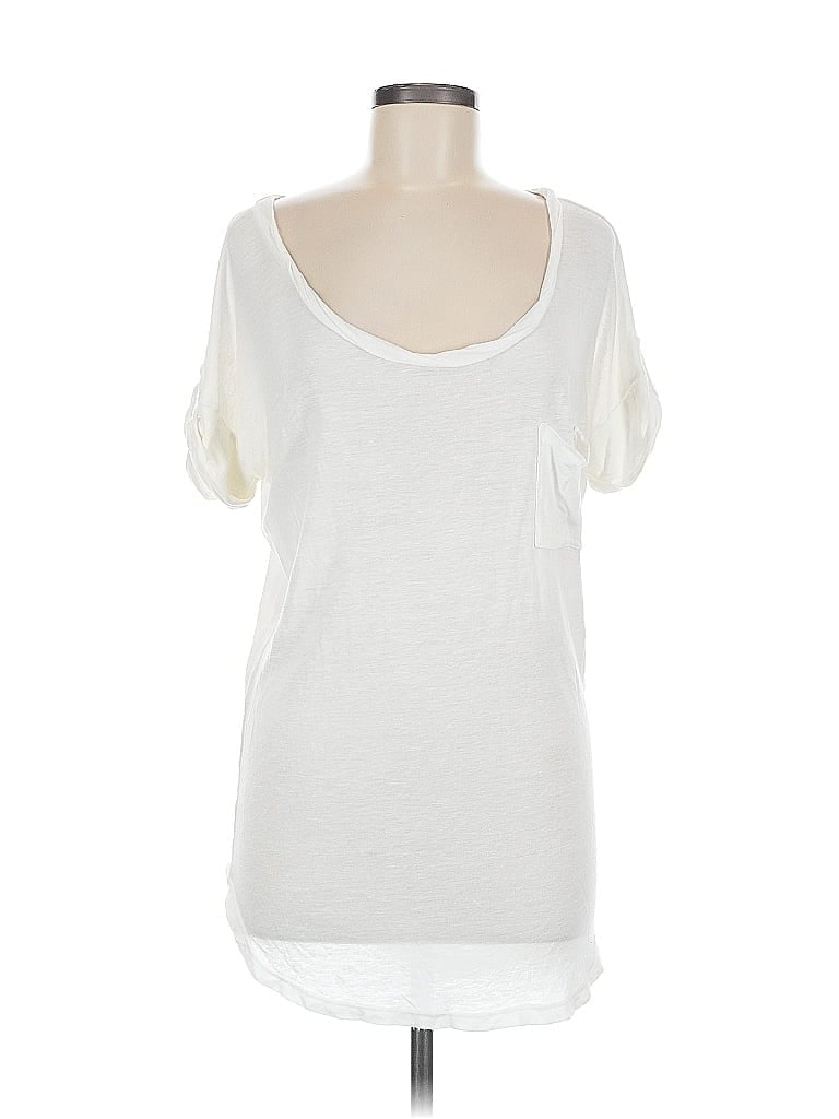 Pre-owned Splendid Short Sleeve T-shirt In White