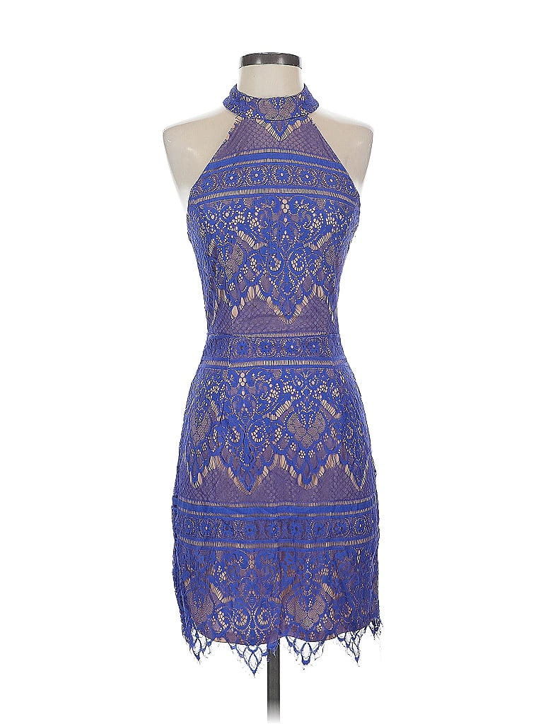 Pre-owned Midnight Doll Cocktail Dress In Blue