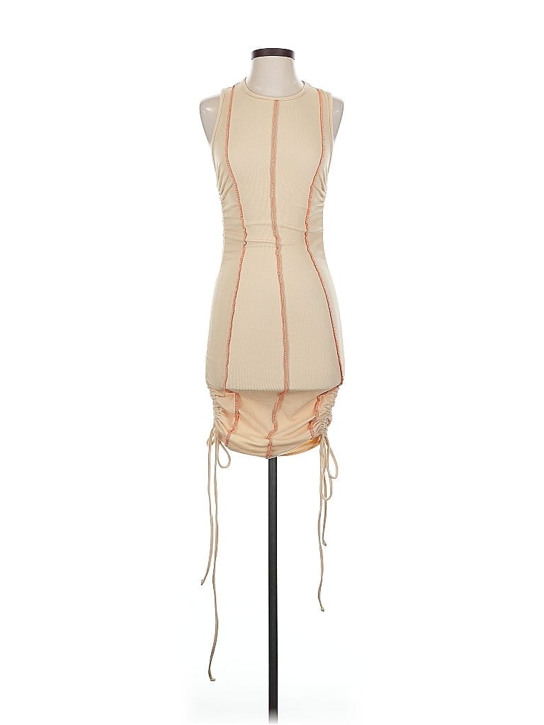 Pre-owned Prettylittlething Cocktail Dress In Brown