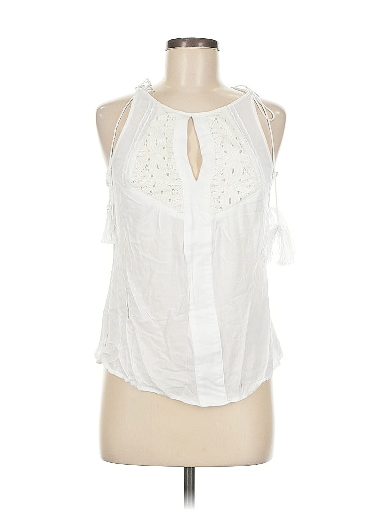 Pre-owned 7th Avenue Design Studio New York & Company Sleeveless Blouse In White