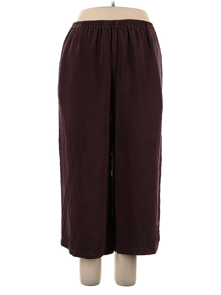 Eskandar 100 Silk Burgundy Silk Pants Size 16 20 off ThredUp