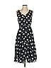 Ann Taylor 100% Polyester Polka Dots Black Casual Dress Size 0 - photo 1