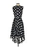 Ann Taylor 100% Polyester Polka Dots Black Casual Dress Size 0 - photo 2