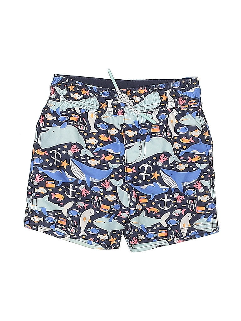 Pre-owned Cat & Jack Kids' Rash Guard In Blue