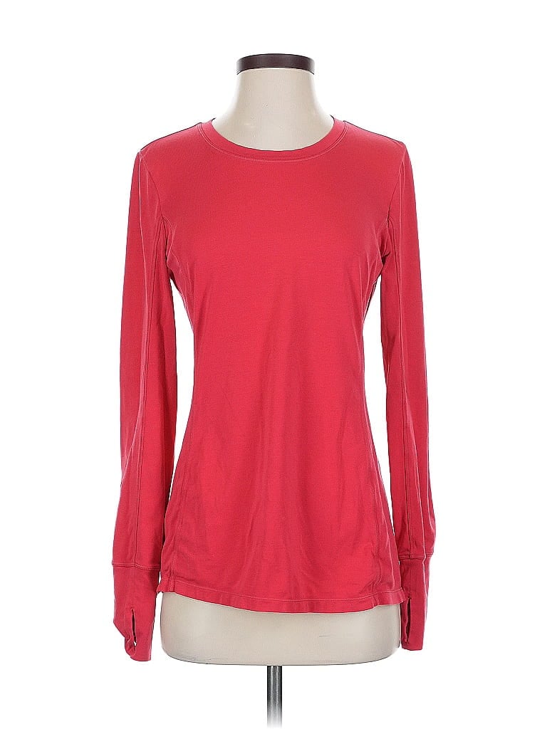 Pre-owned Athleta Long Sleeve T-shirt In Red