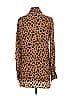 Rosetta Getty Animal Print Brown Long Sleeve Blouse Size 0 - photo 2