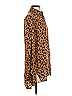 Rosetta Getty Animal Print Brown Long Sleeve Blouse Size 0 - photo 4