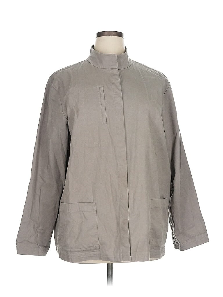 Pre-owned Eileen Fisher Kimono In Gray