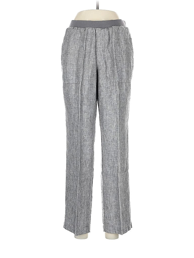 Pre-owned Coldwater Creek Linen Pants In Gray