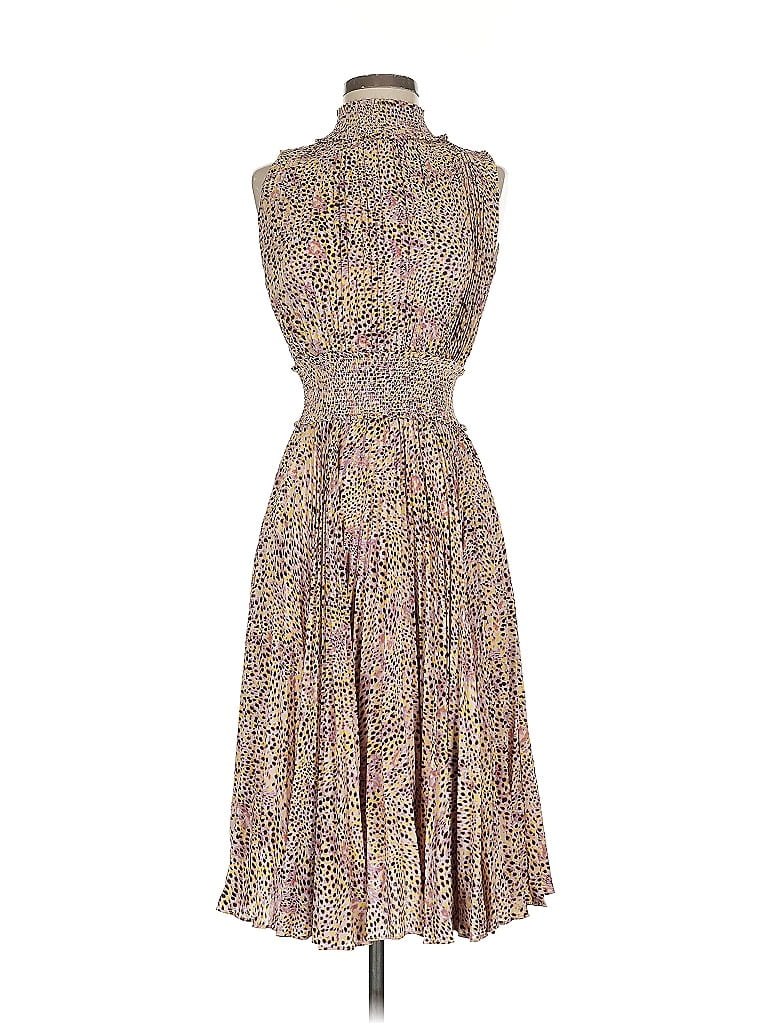 Robe En Soie 100% Nanette Lepore - Taille 4, Imprimé Graphique Multicolore - Occasion Très Bon état