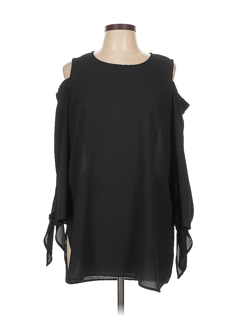 Pre-owned Gibson Long Sleeve Blouse In Black