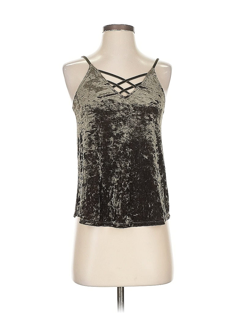 Pre-owned American Eagle Outfitters Tank Top Silver Halter Neckline Tops