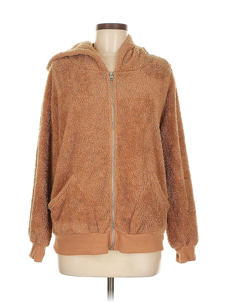 Pre-owned Hyfve Faux Fur Jacket In Brown