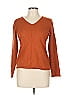 T Tahari Orange Brown Pullover Sweater Size L - photo 1