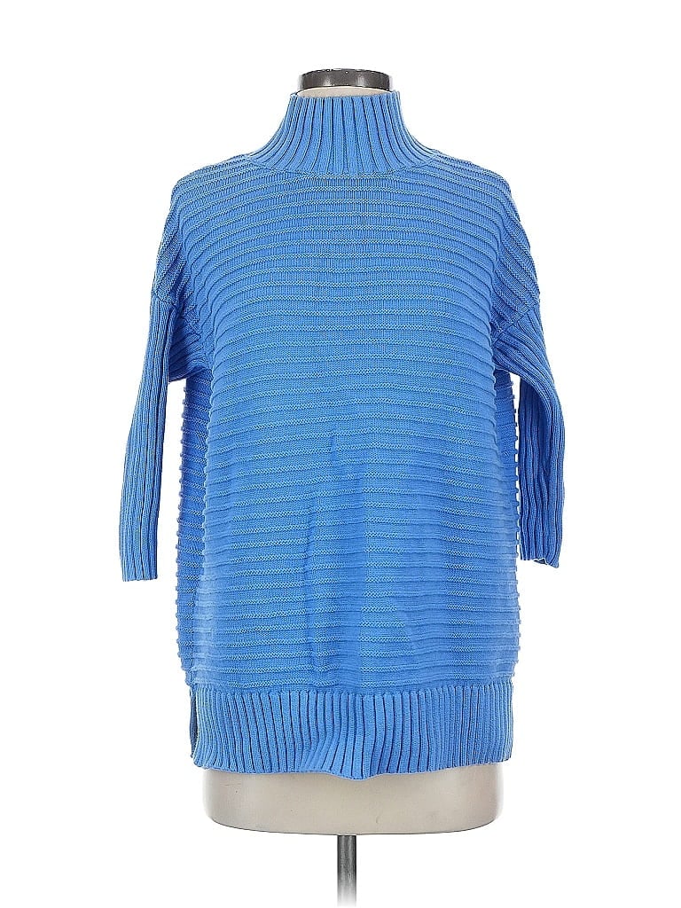 Pre-owned French Connection Turtleneck Sweater In Blue