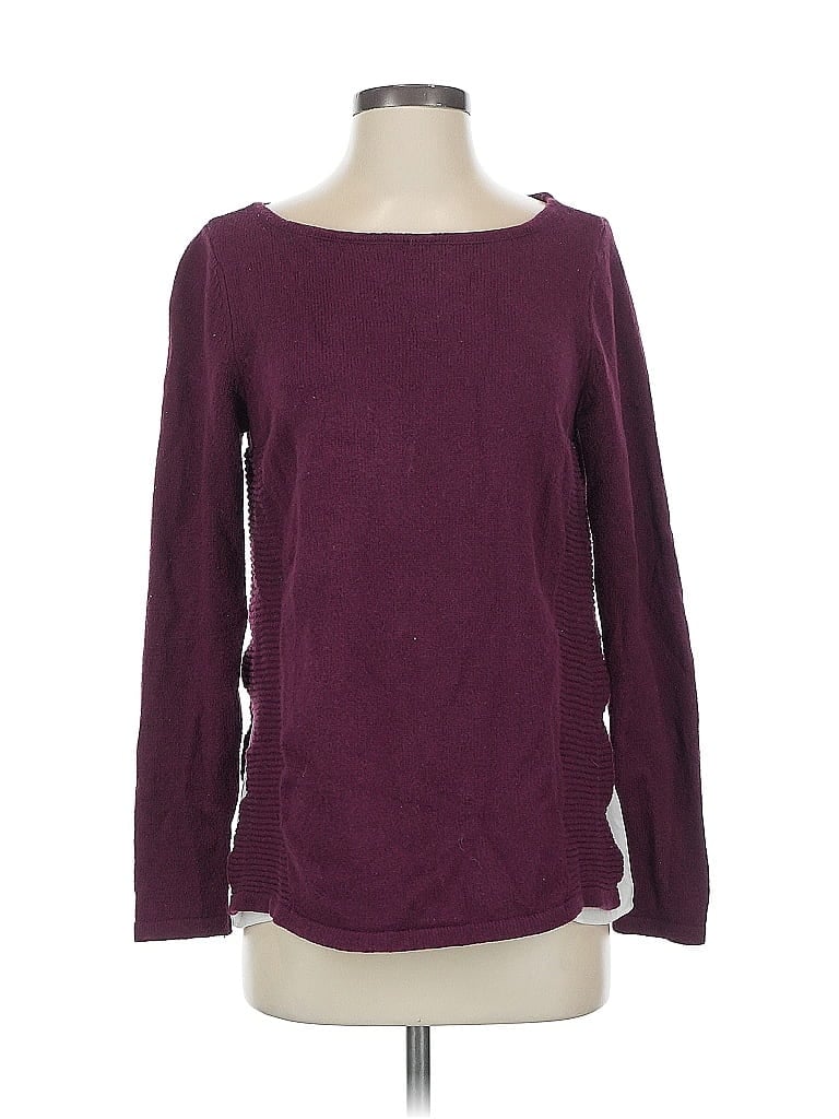 Pre-owned Ann Taylor Loft Pullover Sweater In Burgundy