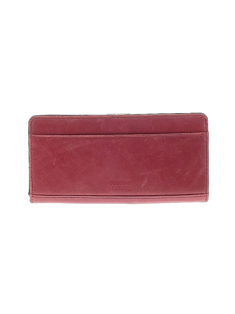 Pre-owned Unbranded Leather Wallet In Burgundy