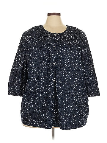 LC Lauren Conrad 3/4 Sleeve Button-Down Shirt (view 1)