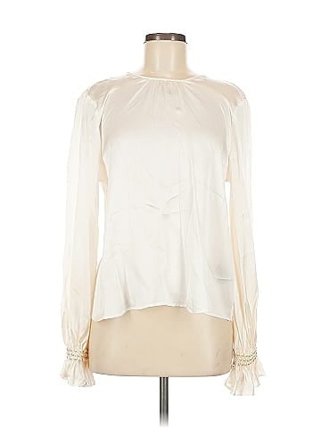 Intermix Long Sleeve Silk Top (view 1)