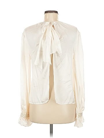 Intermix Long Sleeve Silk Top (view 2)