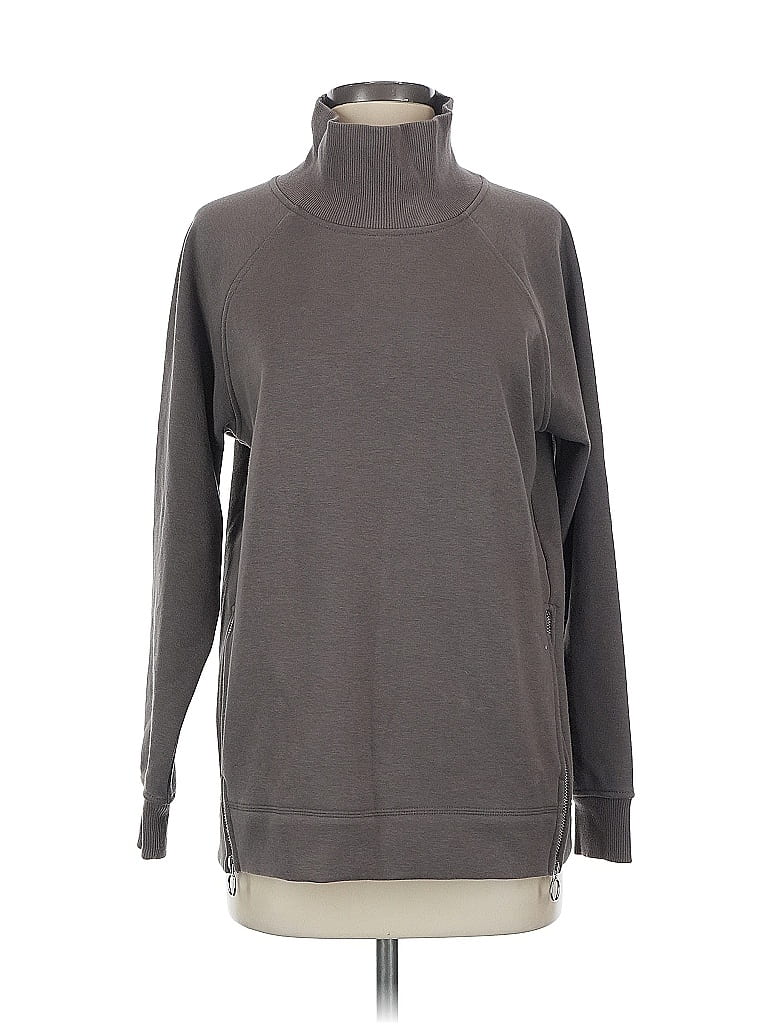 Pre-owned Athleta Turtleneck Sweater In Gray