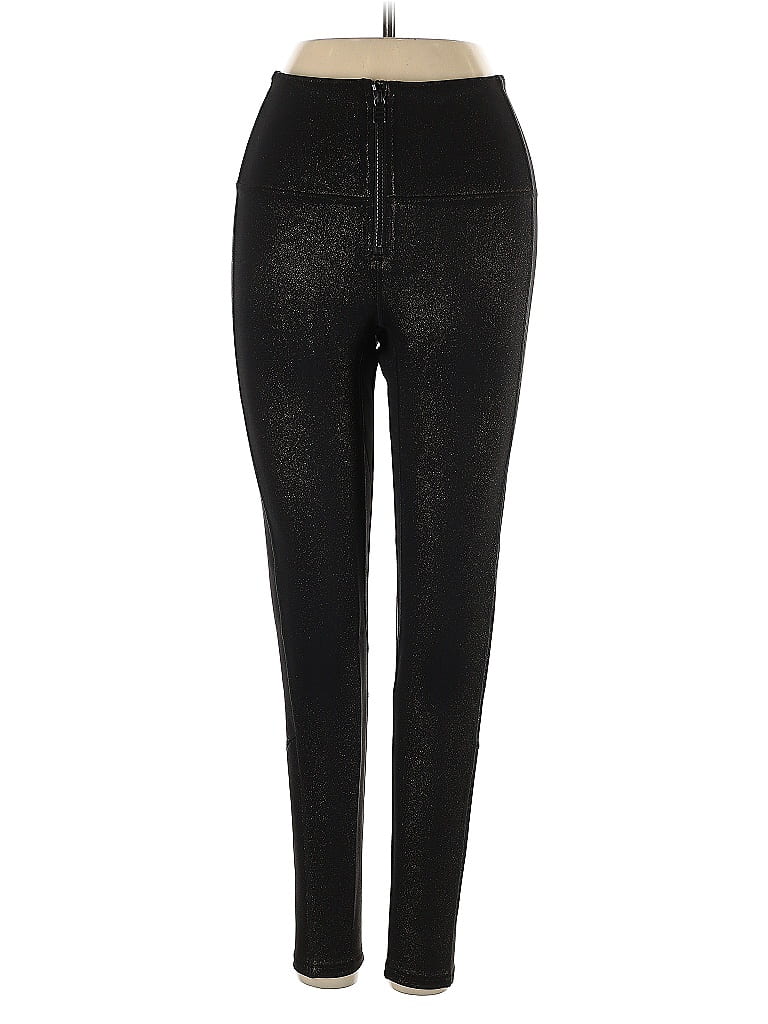 Pre-owned Solid & Striped Casual Pants In Black