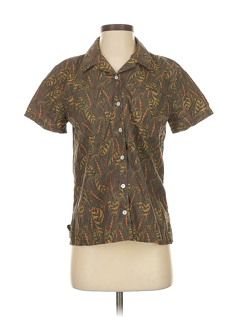 Pre-owned Matin Short Sleeve Blouse In Brown