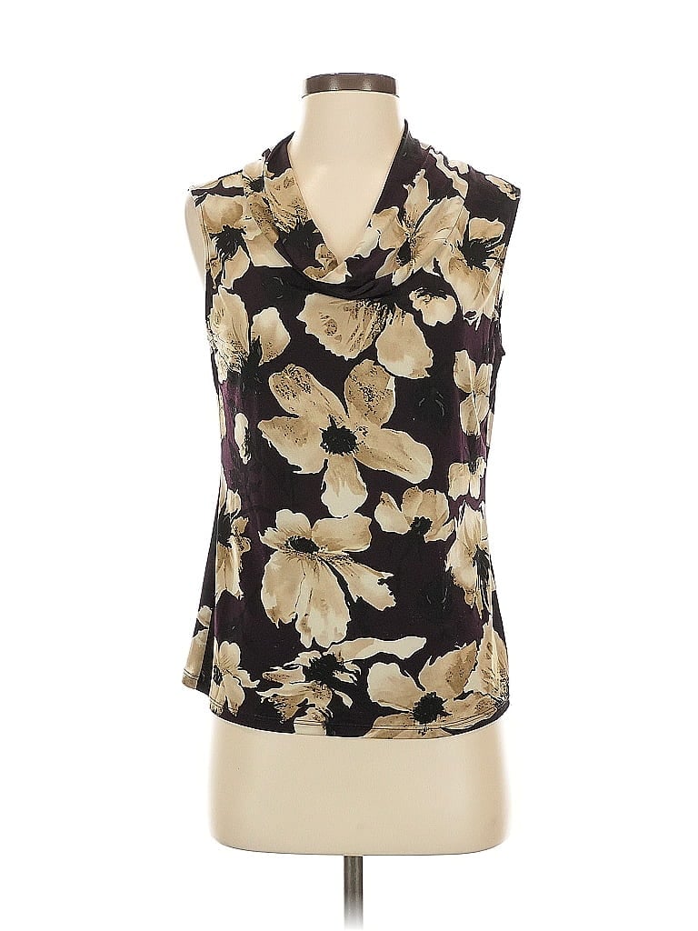 Click to view more detailed imagery on our partner's website Pre-owned Tahari By Asl Sleeveless Blouse In Brown